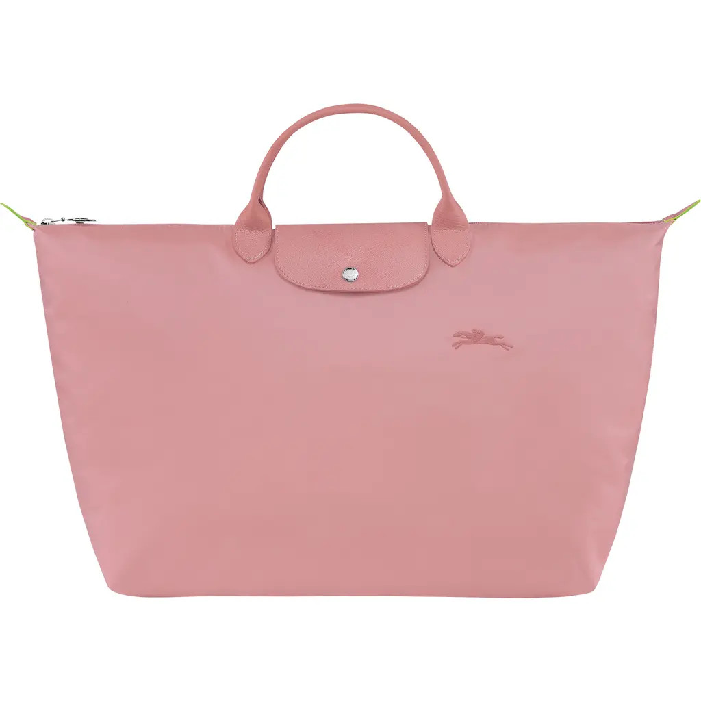 Longchamp Large Le Pliage Recycled Travel Bag in Petal Pink at Nordstrom | Nordstrom