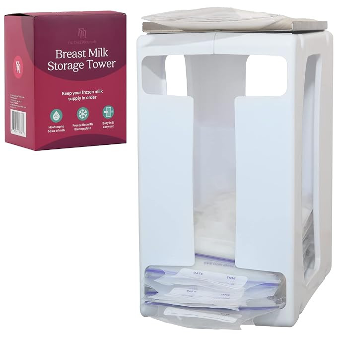 Breast Milk Storage Tower with Tray - Nurse & Nourish - Holds Up to 60 oz - Easily Organize and F... | Amazon (US)