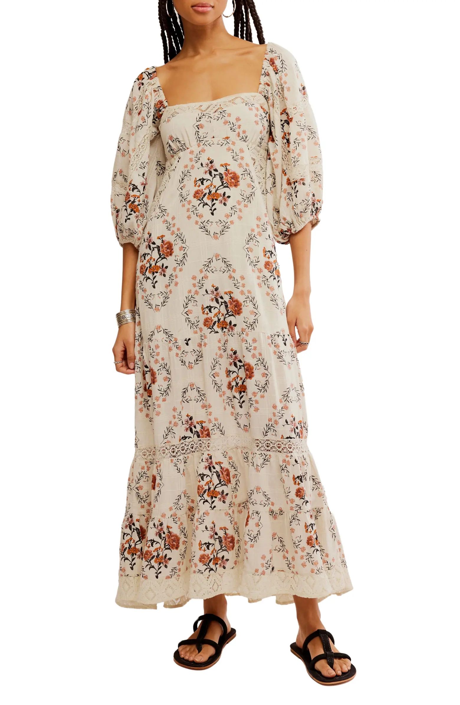 Free People All the Attitude Print Lace Maxi Dress | Nordstrom | Nordstrom