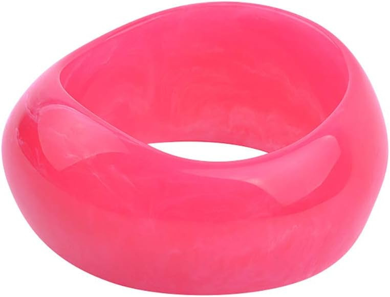 Punk Multiple Color Acrylic Resin Irregular Geometric Bangle Bracelet Tortoiseshell Acetate Mottl... | Amazon (US)