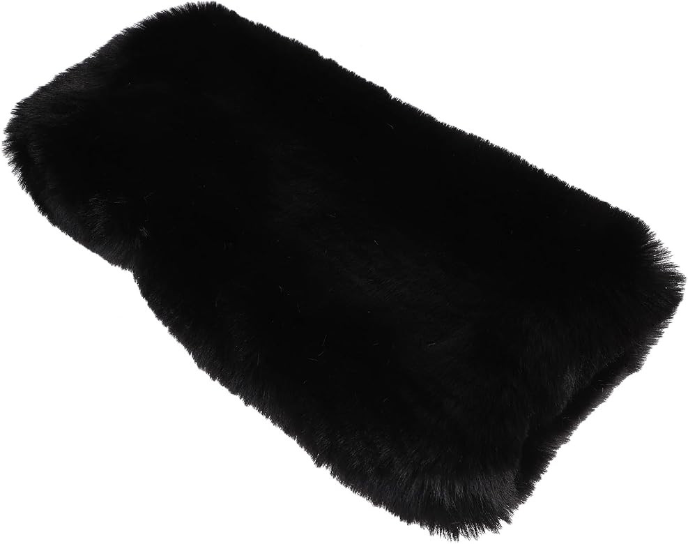 VORCOOL Faux Fur Hand Muffs Warm Winter Muffs for Women Girls Black | Amazon (US)