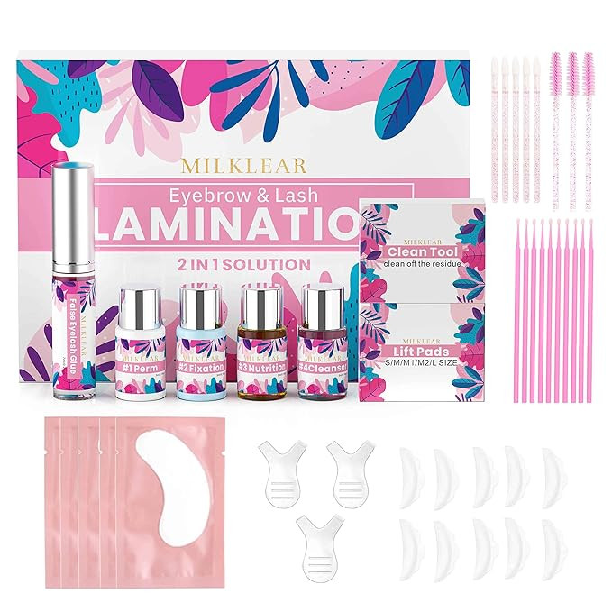 MILKLEAR Professional Brow Lamination and Lash Lift Kit 2 in 1 Set DIY Perm for Lashes and Brows ... | Amazon (US)