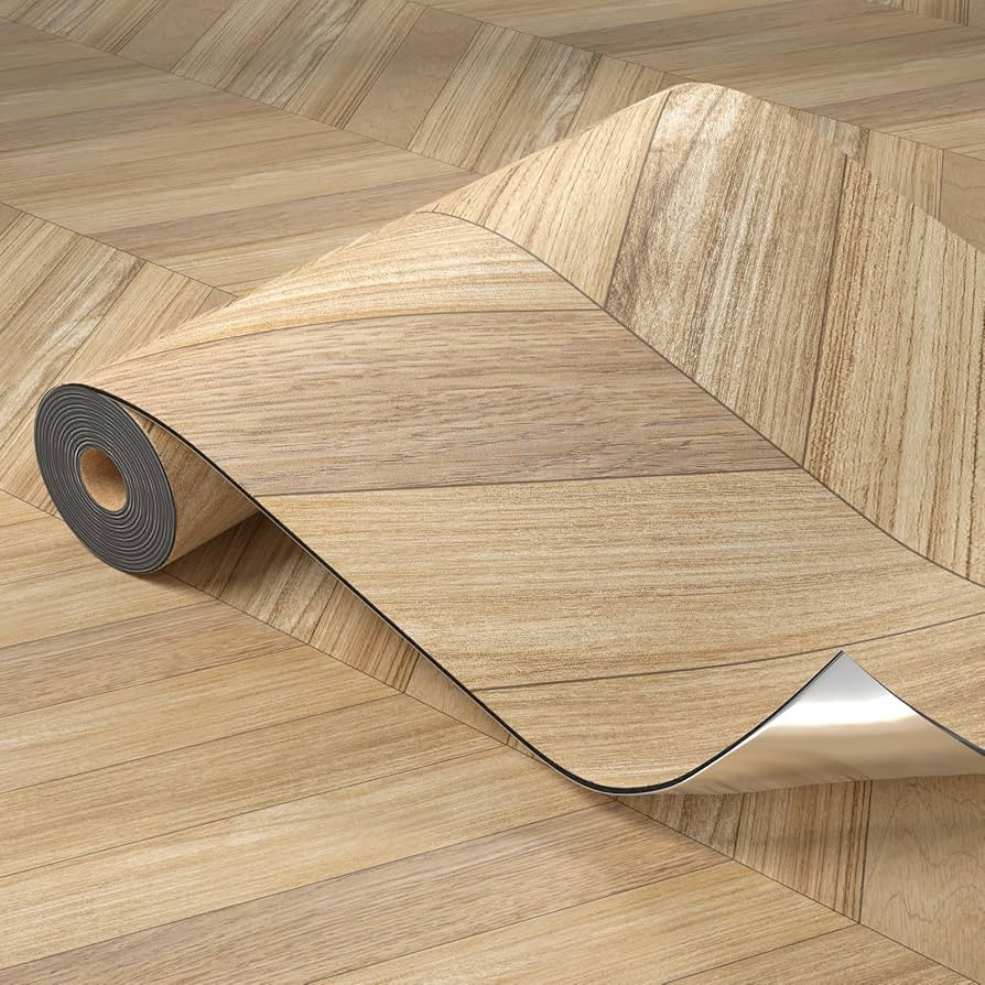 Oxdigi Peel and Stick Herringbone Vinyl Flooring Roll 23"x 118"/19 Sq.Ft, Self Adhesive Vinyl Flo... | Amazon (US)