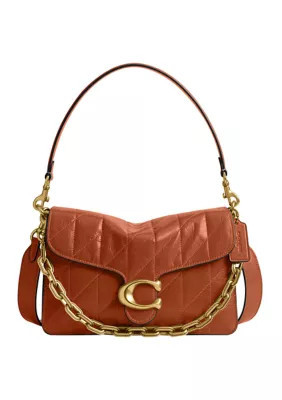 COACH Chain Tabby Shoulder Bag with Quilting, Brown | Belk
