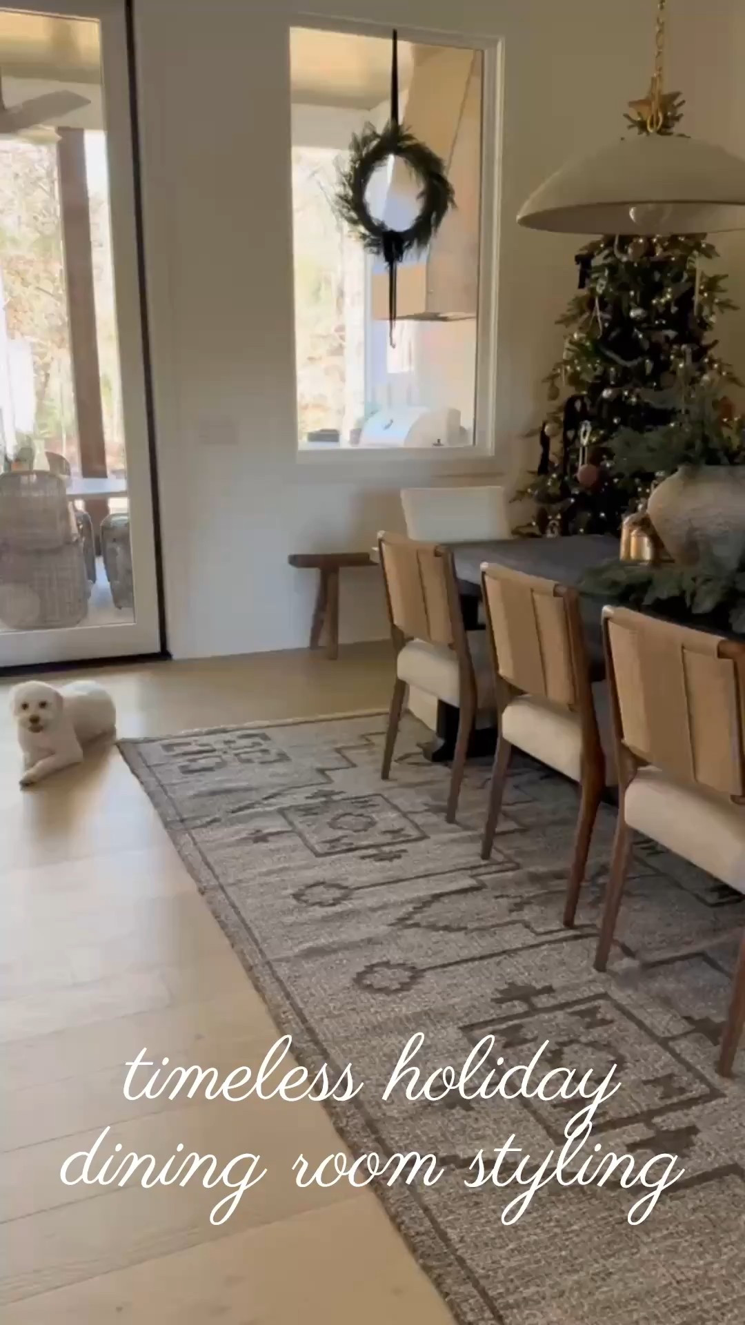 🎄 If you want your dining room to feel warm, inviting, and professionally styled for the holidays… this is your blueprint.
A fresh greenery centerpiece, neutral tones, sculptural pendant lighting, soft textiles, a modern Christmas tree, and brass accents bring the entire space to life with effortless elegance and designer balance.

#porcheandco #holidaytablescapestyling #modernchristmasdecor #neutralholidayvibes #evergreendecor #diningroominteriors #cozychristmasspace #brassaccentshome #holidaygreens #winterhomestyle

Do you want to bring our dreamy Modern Classic style interior design into your own home? 🏡 You’re in luck! Reserve our Online Interior Design packages today -> https://porcheandco.com/edesign ✨ We can’t wait to work with you & design your home with #porcheandco



#LTKSeasonal #LTKHome #LTKHoliday