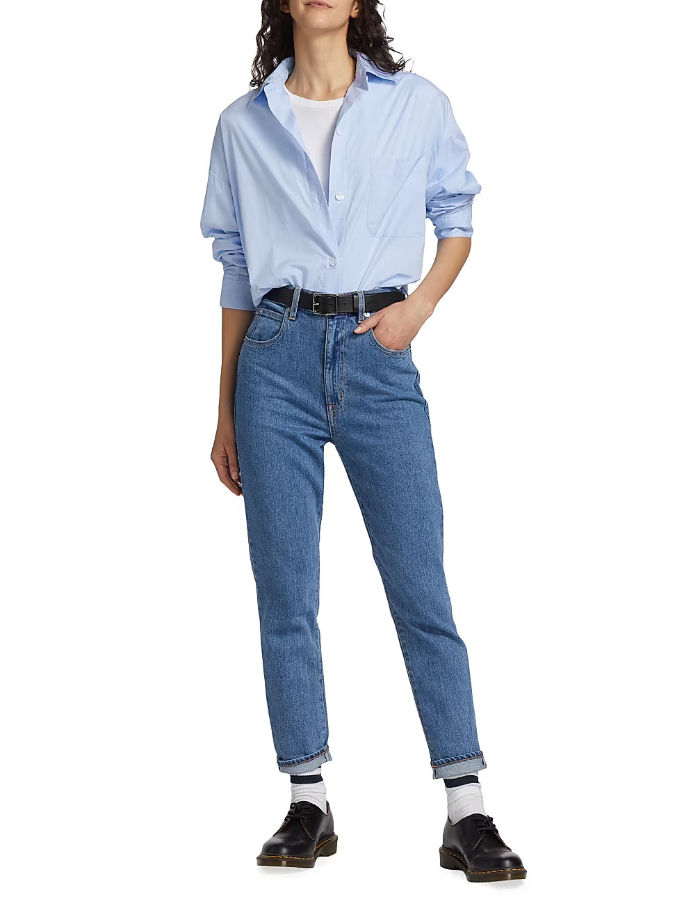 Beatnik High-Waisted Straight-Leg Jeans | Saks Fifth Avenue
