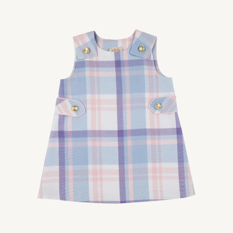 Janie Jumper - Peach Blossom Plaid with Palm Beach Pink | The Beaufort Bonnet Company