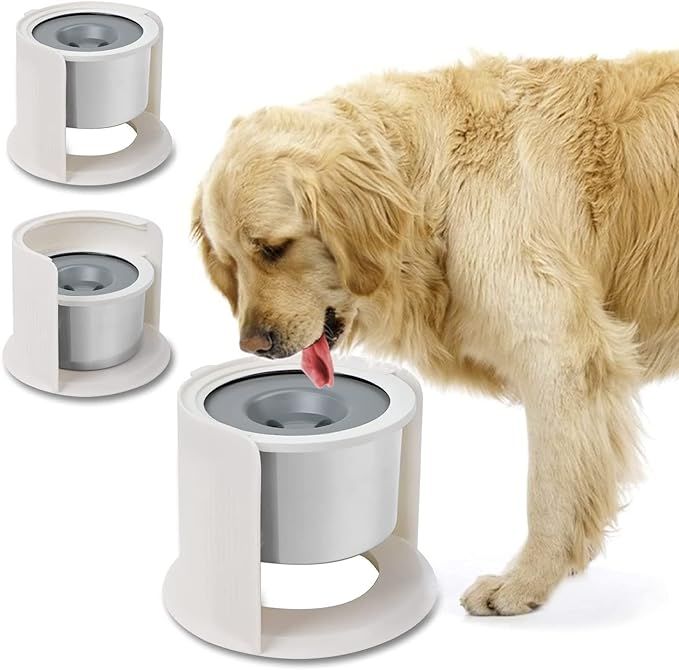 LIDLOK Dog Water Bowl Elevated Dog Bowls Slow Water Feeder Dog Bowl with Floating Disk No-Spill W... | Amazon (US)