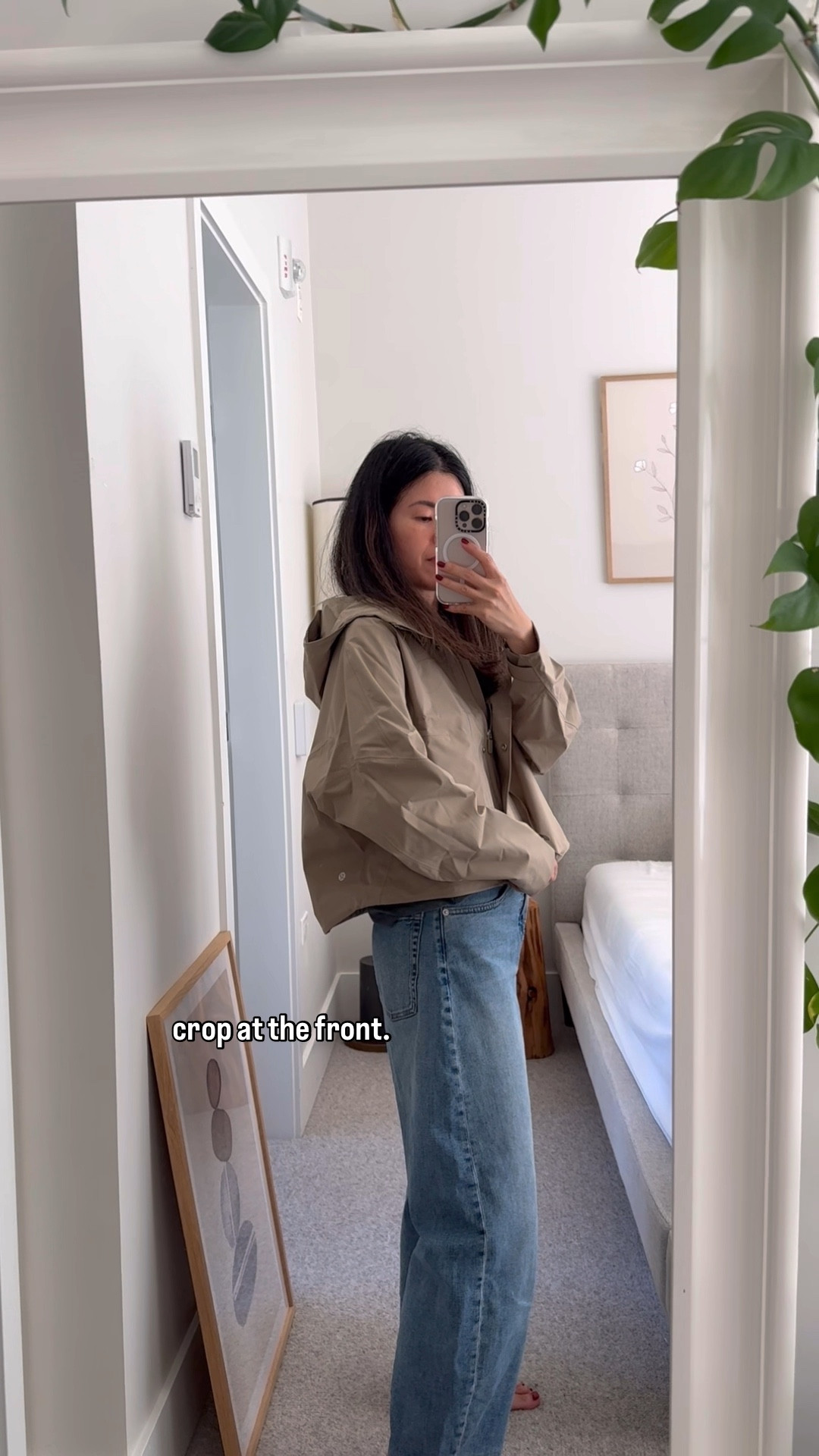 Lululemon jacket tryon. 
Navy jacket: xs
Beige jacket: size 4
Brown jacket: size 6

#LTKcanada #LTKpetite