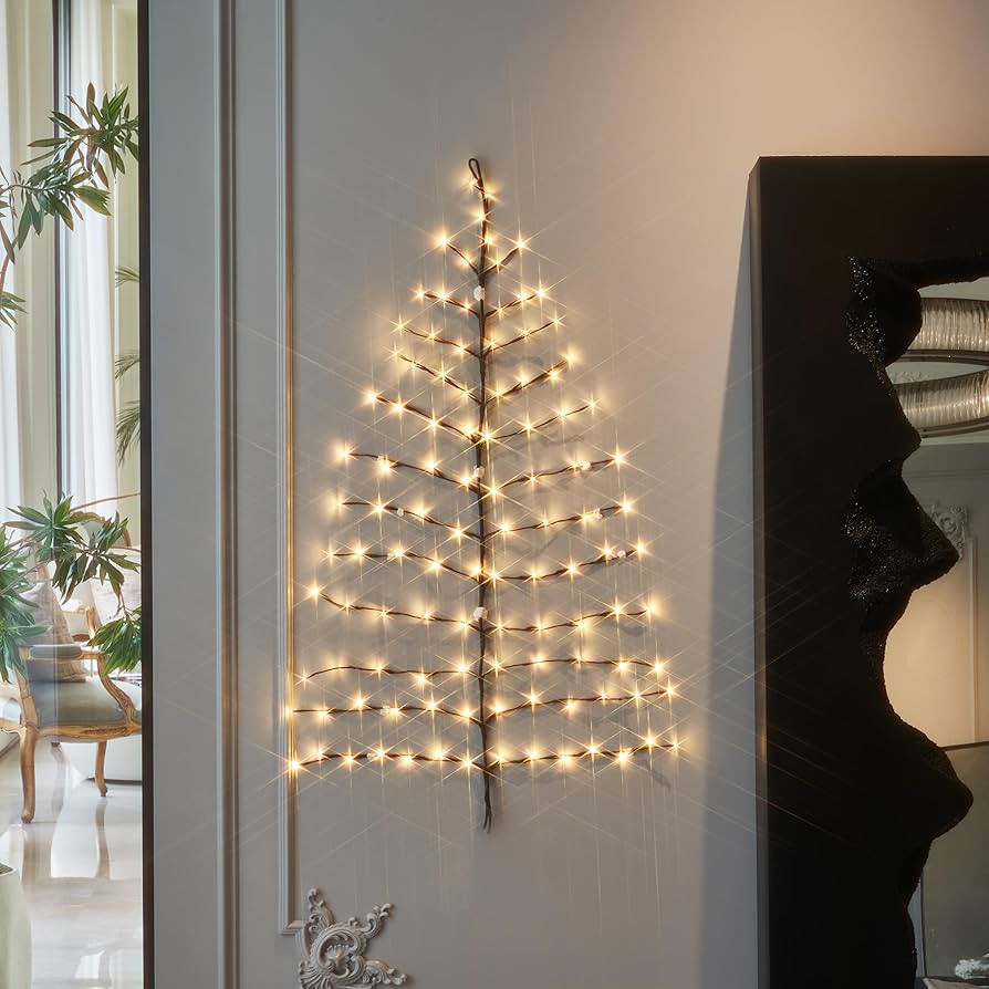 Birchlitland LED Wall Tree 4FT 108L Warm White Fairy Lights, Lighted Trees for Indoor Outdoor Hom... | Amazon (US)