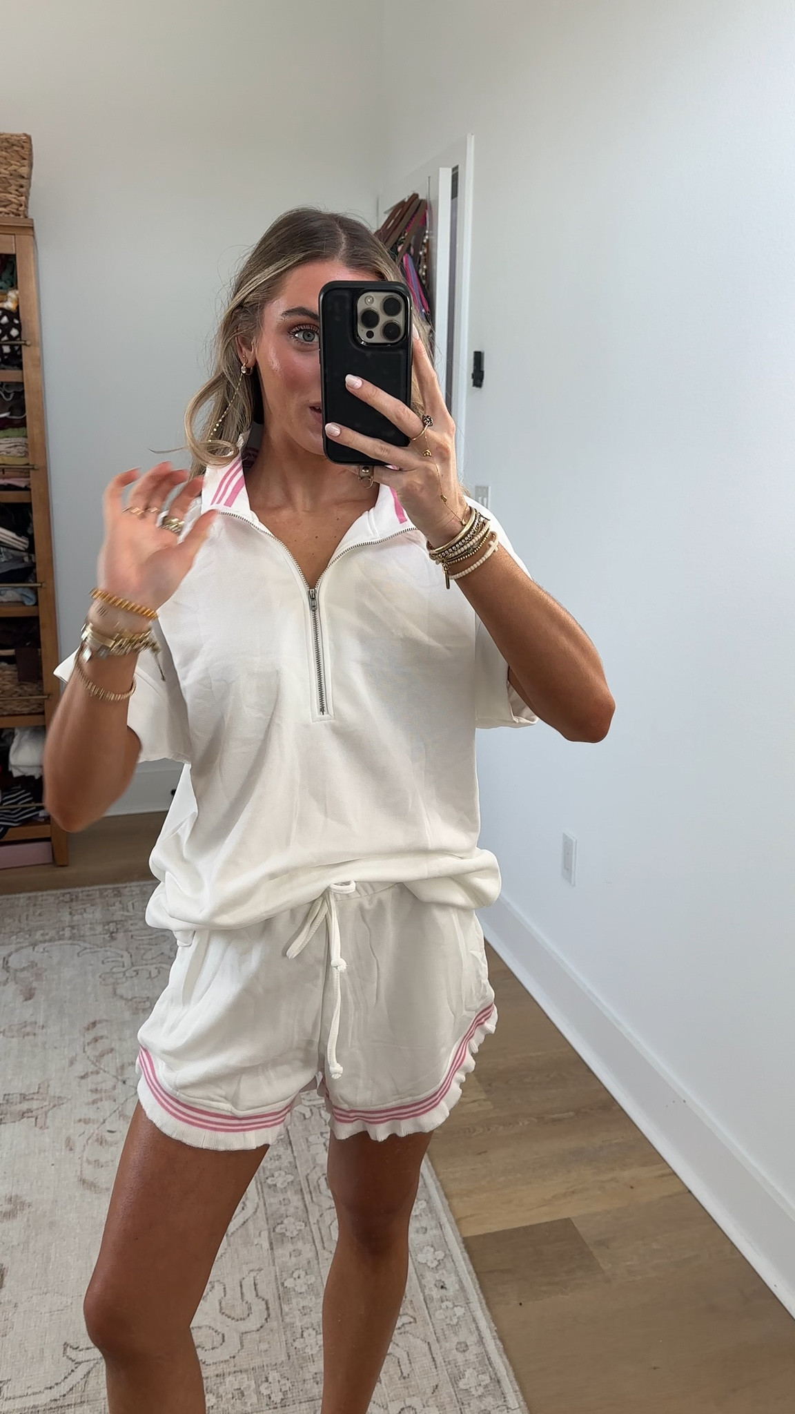 Amazon size small Aoysky 2 Piece Outfits Short Sets for Women Sweatsuit Casual Tracksuits Summer Half Zip Ruffle Tops Matching Sets

#LTKSaleAlert #LTKootd #LTKSeasonal