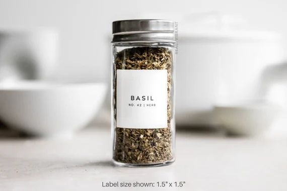 Spice Labels Minimal Collection  Water Resistant  Modern | Etsy | Etsy (US)