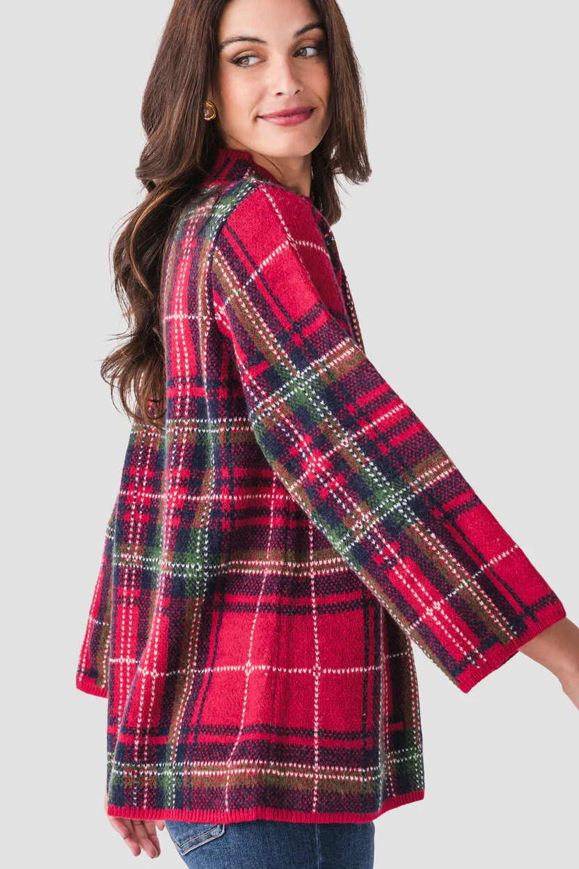 Style U Plaid Mock Neck Sweater | Social Threads