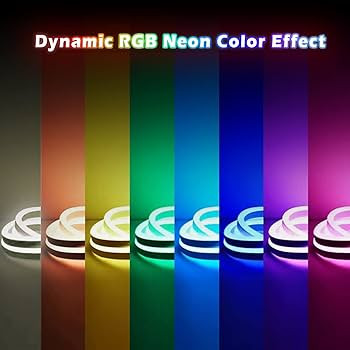 L8star 16.4ft RGB LED Neon Rope Light with Remote Control, Smart Color Changing DIY Mode Neon Fle... | Amazon (US)