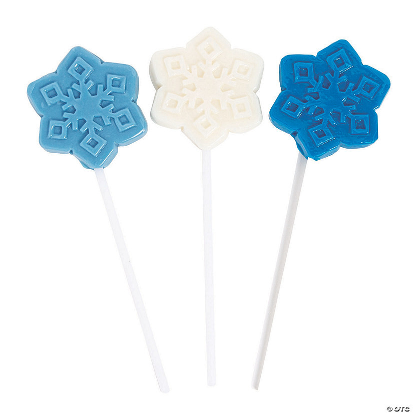 Winter Princess Snowflake Lollipops - 12 Pc. | Oriental Trading Company