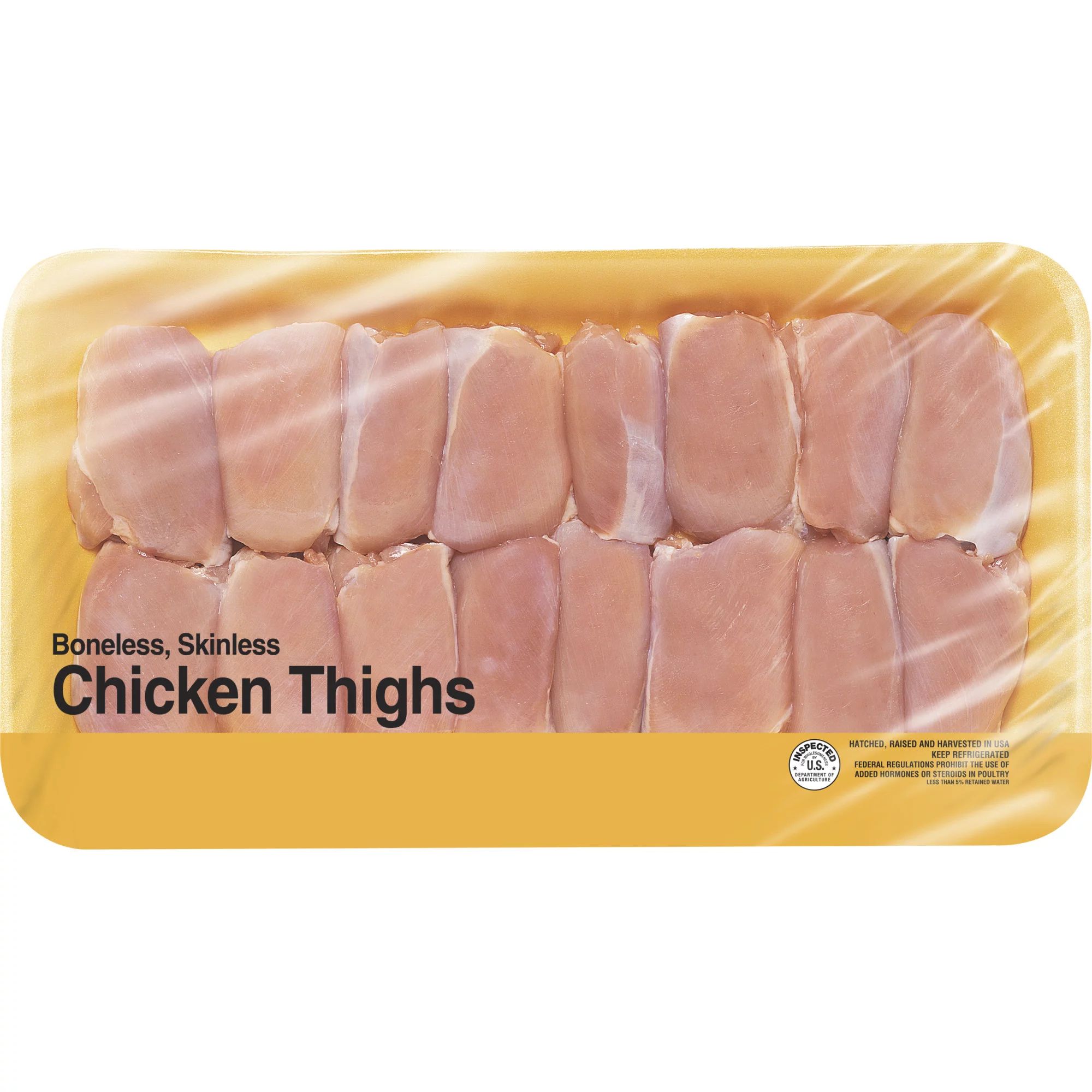 Freshness Guaranteed Boneless Skinless Chicken Thighs Family Pack, 4.7 - 5.6 lb | Walmart (US)