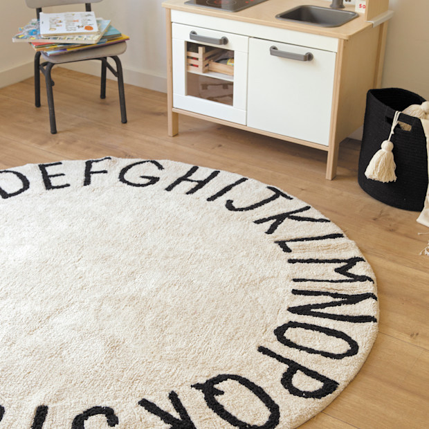 Round ABC Washable Rug | Babylist