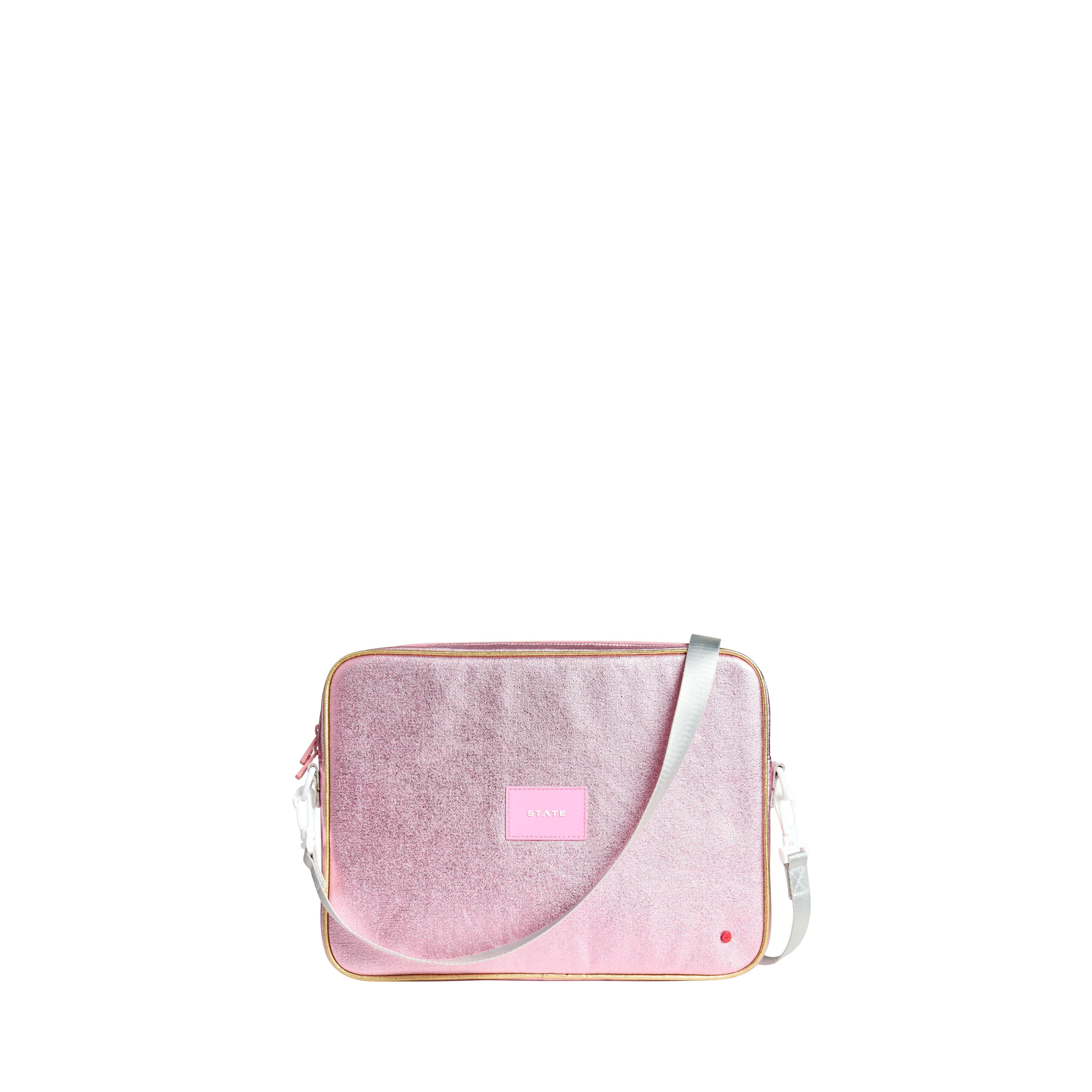 STATE Bags | Laptop Case Metallic Pink Silver | STATE Bags