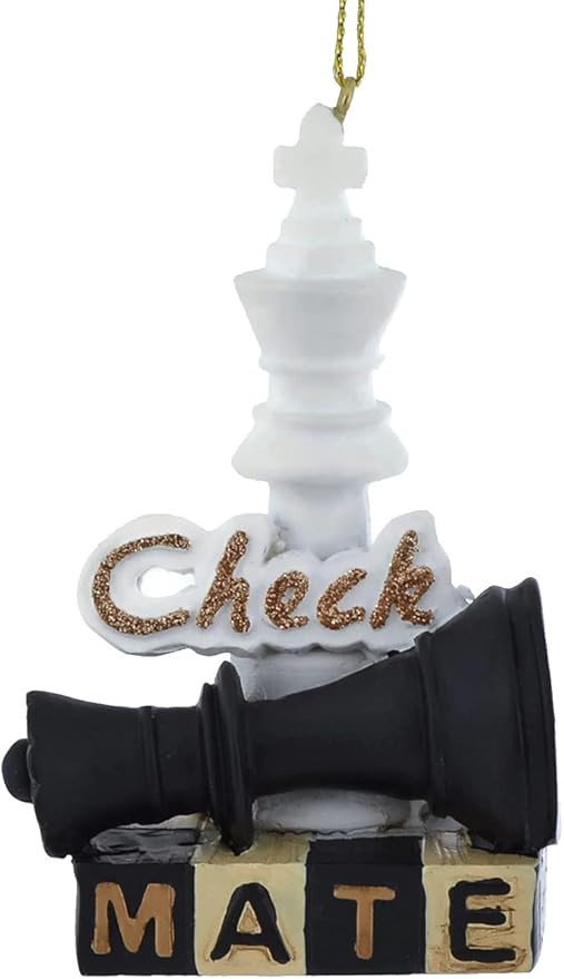 Kurt Adler 3.75" RESIN CHESS CHECK MATE ORNAMENT | Amazon (US)