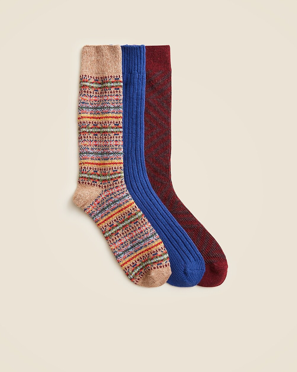 Lambswool-blend socks three-pack | J. Crew US