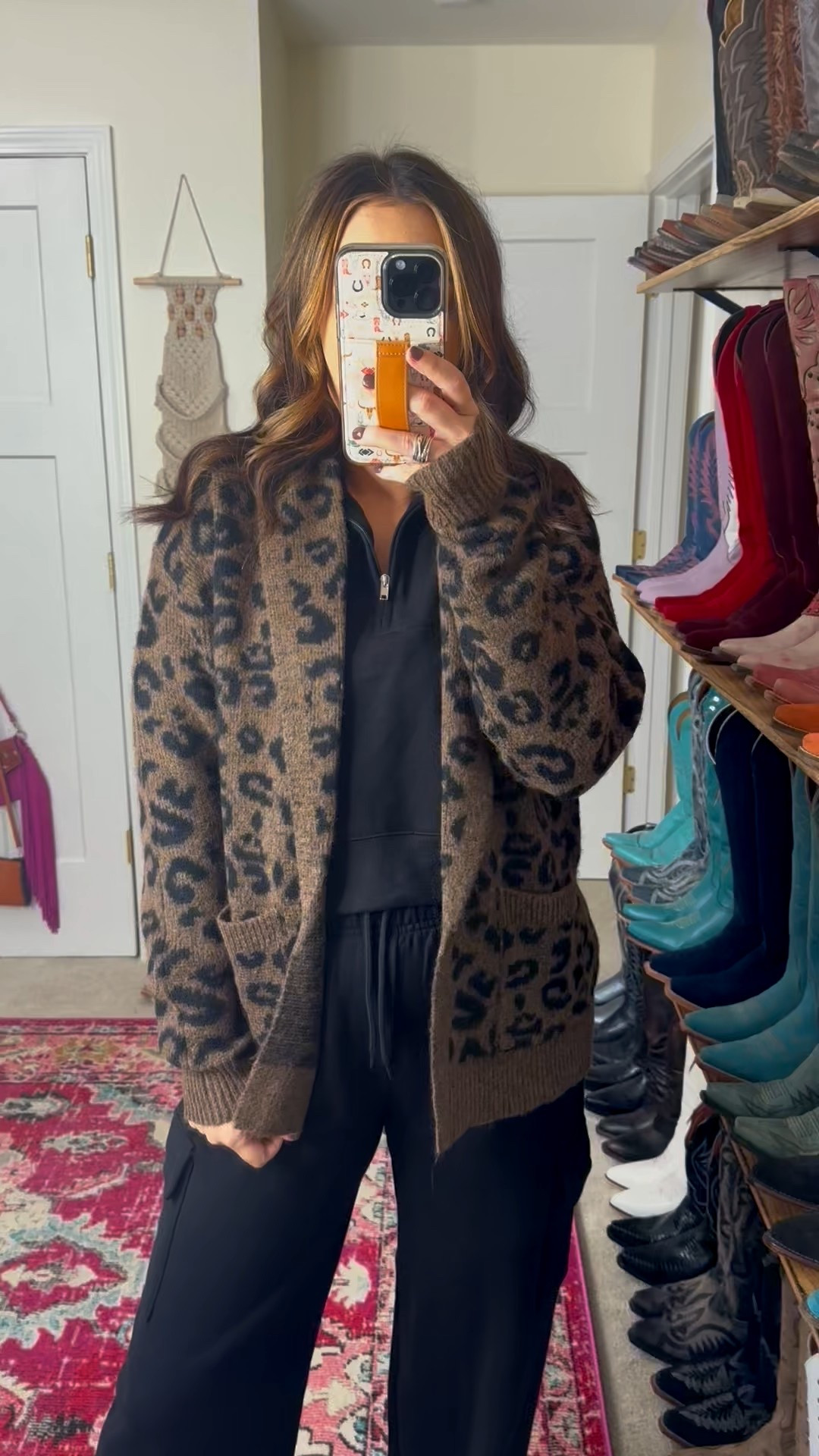 Walmart cheetah cardigan - black sweatshirt and sweatpants all in medium 

#LTKStyleTip #LTKFindsUnder100 #LTKFindsUnder50