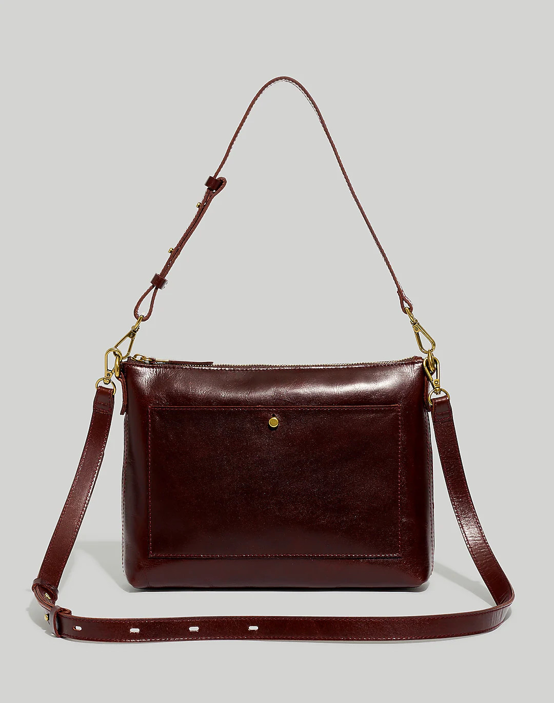 The Transport Shoulder Crossbody Bag: Box Leather Edition | Madewell