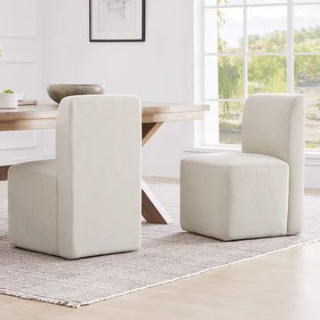 CHITA®️ Aida Performance Fabric Dining Chair With Casters Base (Set of 2) - chitaliving.com | Chita