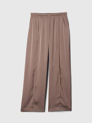 Mid Rise Recycled Satin Seamed Pants | Gap (US)