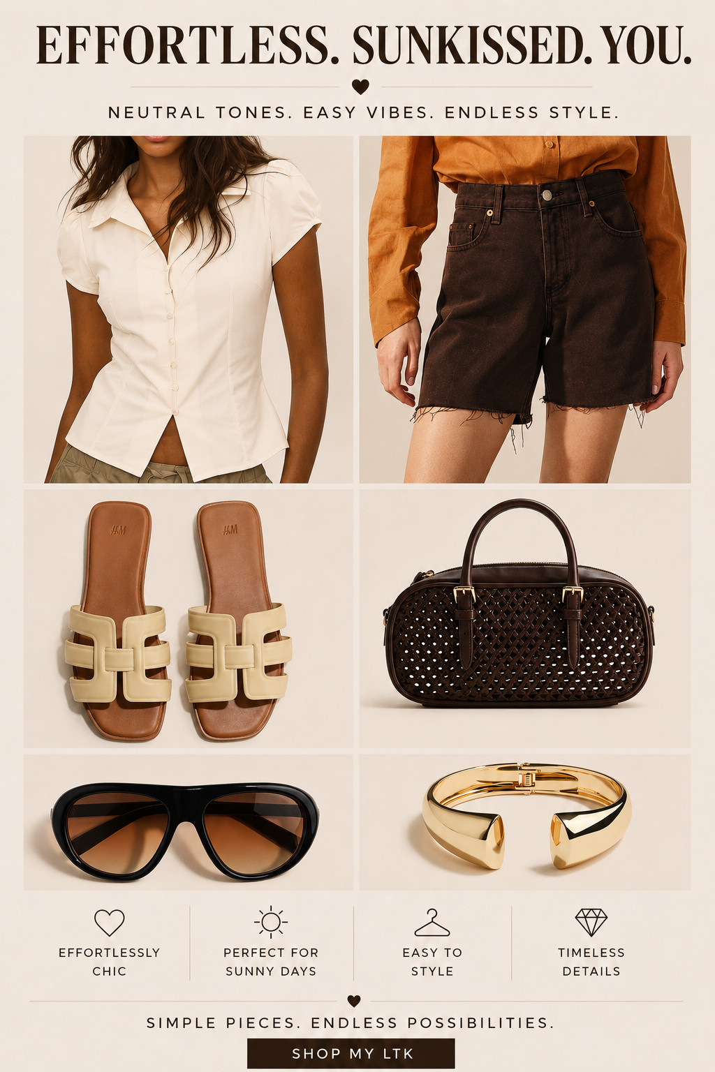 Neutrals, but make them interesting. 🤎
#LTKStyle #LTKFashion #NeutralStyle #SummerOutfit #CasualChic #MidSizeStyle #OutfitInspo 

 #LTKootd #LTKSeasonal #LTKU
