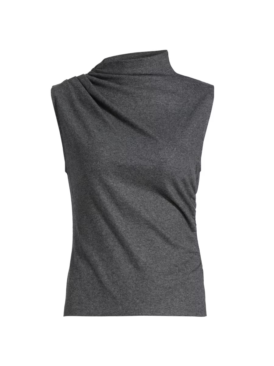 Veronica Beard Mylie Stretch-Wool-Blend Sleeveless Top | Saks Fifth Avenue | Saks Fifth Avenue