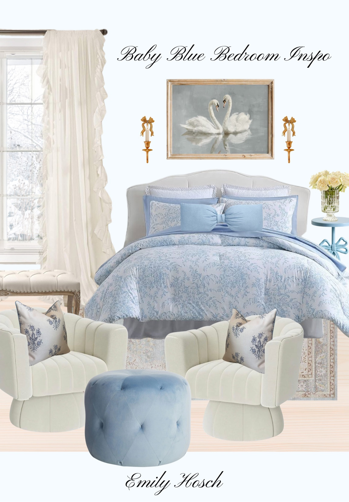 Baby Blue Coquette Bedroom Inspo

Bedroom inspo  baby blue aesthetic  baby blue coquette  coquette bedding  girly room  girly room decor  cute rooms  room decor  swan art  wall art  chairs  ottomans  blue decor  queen bedding  urban outfitters  home finds  Brooke yancey vibes  coquette chic  cute decor  feminine  emilyhosch

#LTKFindsUnder100 #LTKHome #LTKStyleTip