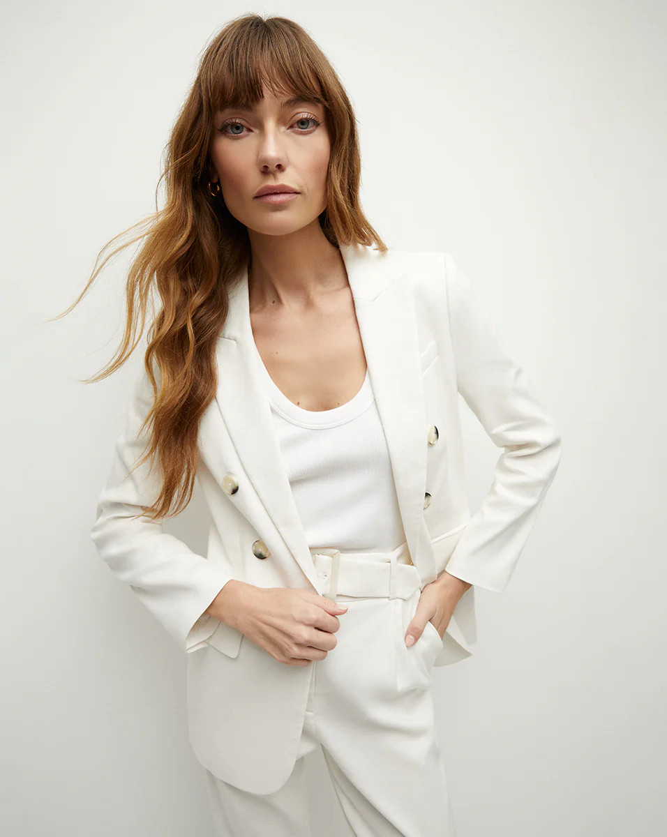 Bexley Stretch-Linen Dickey Jacket | Veronica Beard
