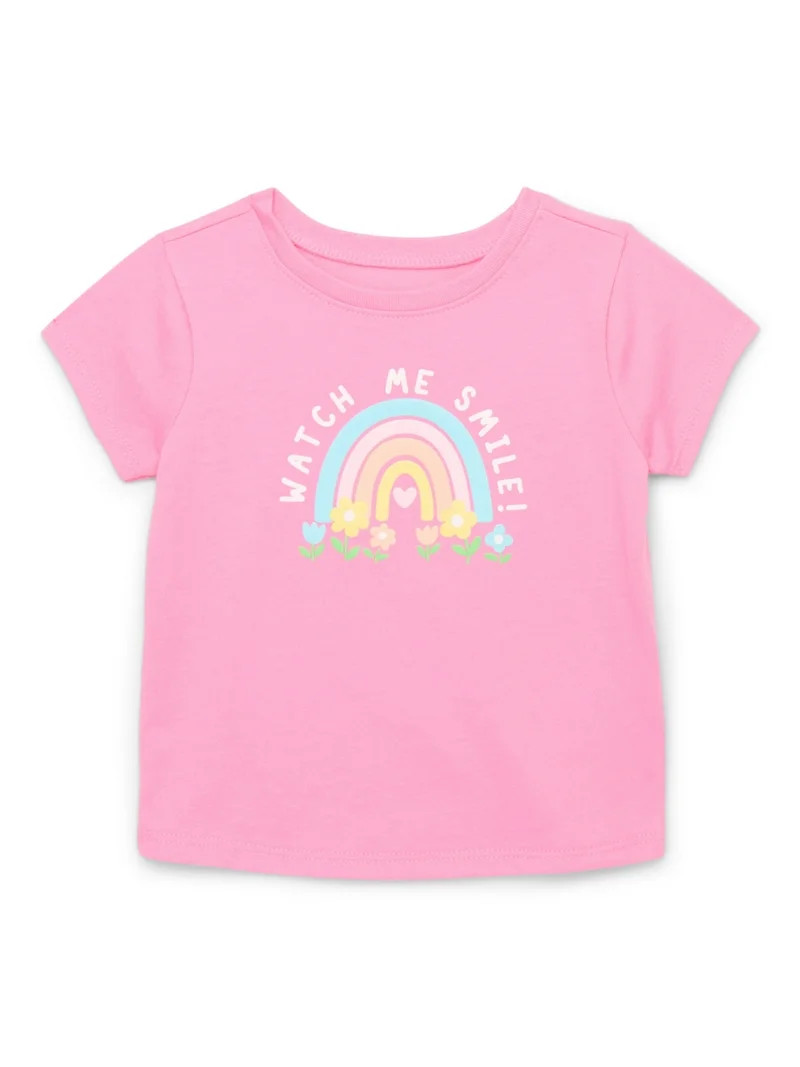 Garanimals Baby Girl Graphic T-Shirt with Short Sleeves, Sizes 0M-24M | Walmart (US)