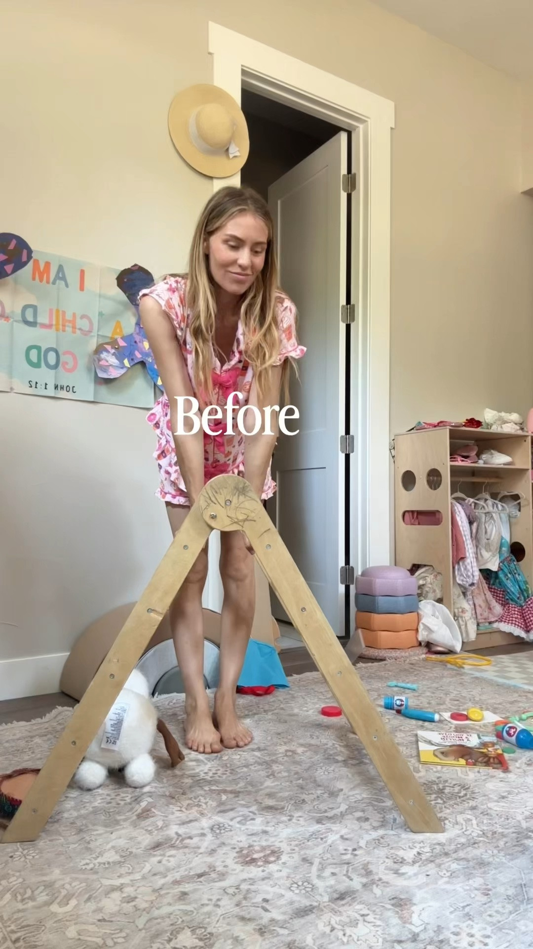 A little paint and a big transformation. ✨🤍

Giving our girls’ Pikler climber a fresh new look and making their play space feel even more magical. I love finding simple ways to breathe new life into the things they use every day.

Who else loves a good DIY makeover? 🎨

#PlayroomMakeover #DIYMom #PiklerTriangle #KidsPlayroom #MotherhoodUnplugged

#LTKdayinmylife #LTKmomlife #LTKvlog
