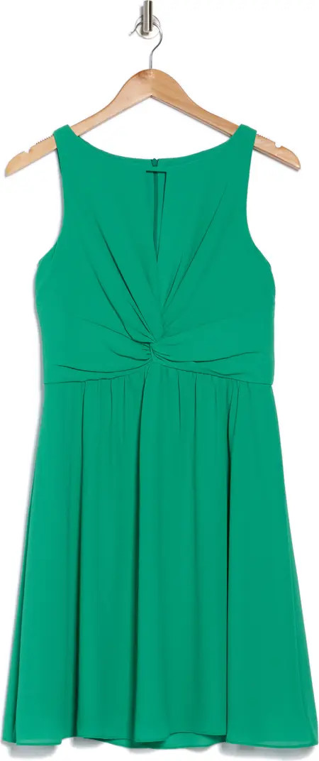 Vince Camuto Twist Front Chiffon Fit and Flare Dress | Nordstromrack | Nordstrom Rack