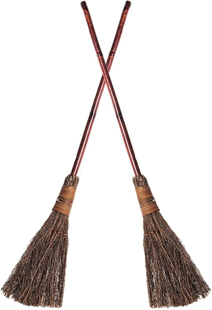 Cinnamon Scented Broom with Bamboo Handle (2-Pack) - 36" Heather Broom - Holiday Decor | Amazon (US)