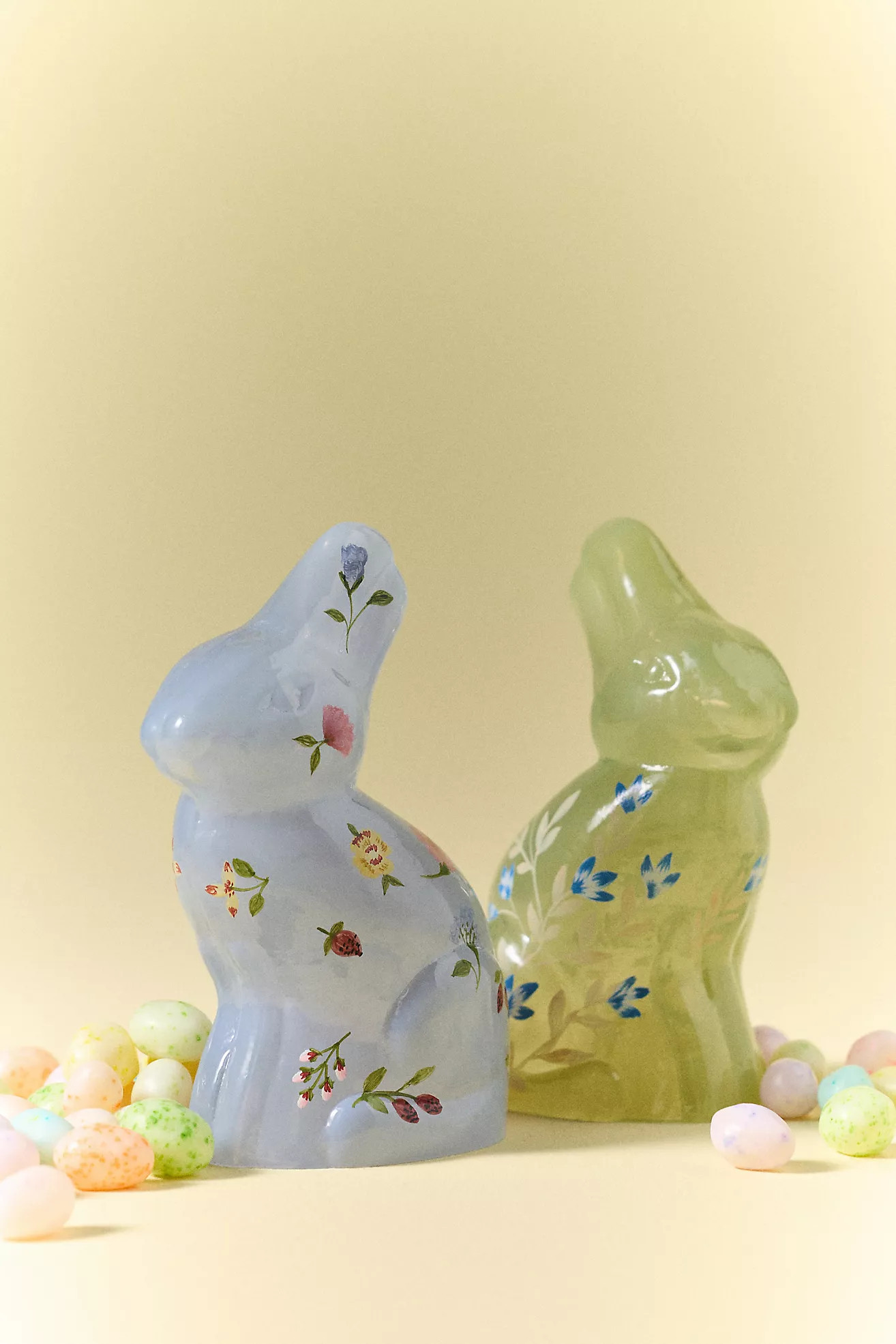 Floral Glass Bunny Decorative Object | Anthropologie (US)