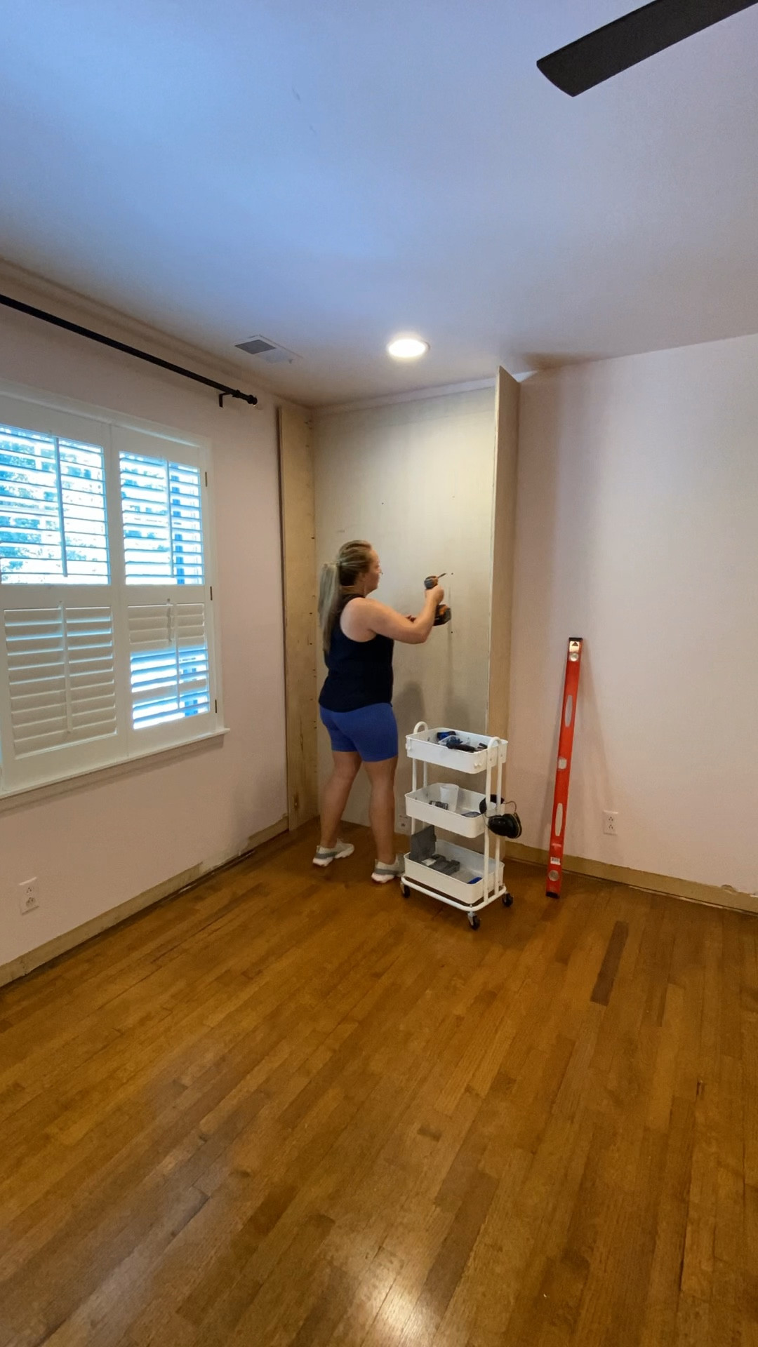 Beginning a bookcase. This cart keeps me organized & my tools close by when I’m working on my projects. 

#LTKhome