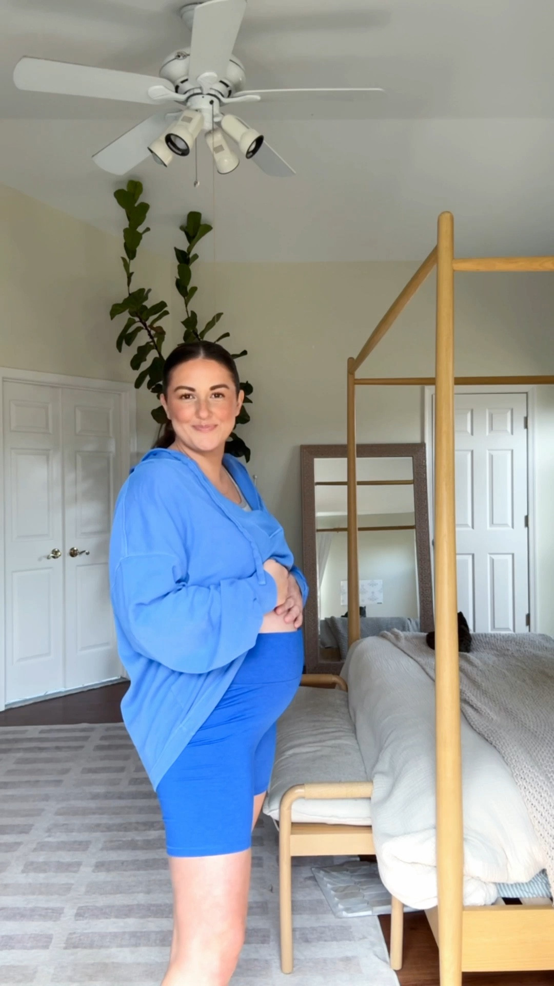 Sized up 2 sizes in the top and sized up one size in the biker shorts for pregnancy! Both will fit throughout my pregnancy and postpartum! Love love and want more colors of both!! 

#LTKSaleAlert #LTKBump #LTKStyleTip