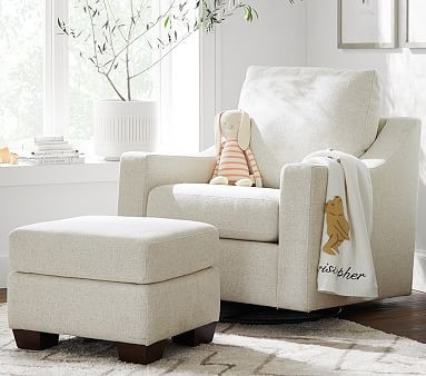 PB Kids® York Slope Arm Swivel Glider & Ottoman | Pottery Barn Kids
