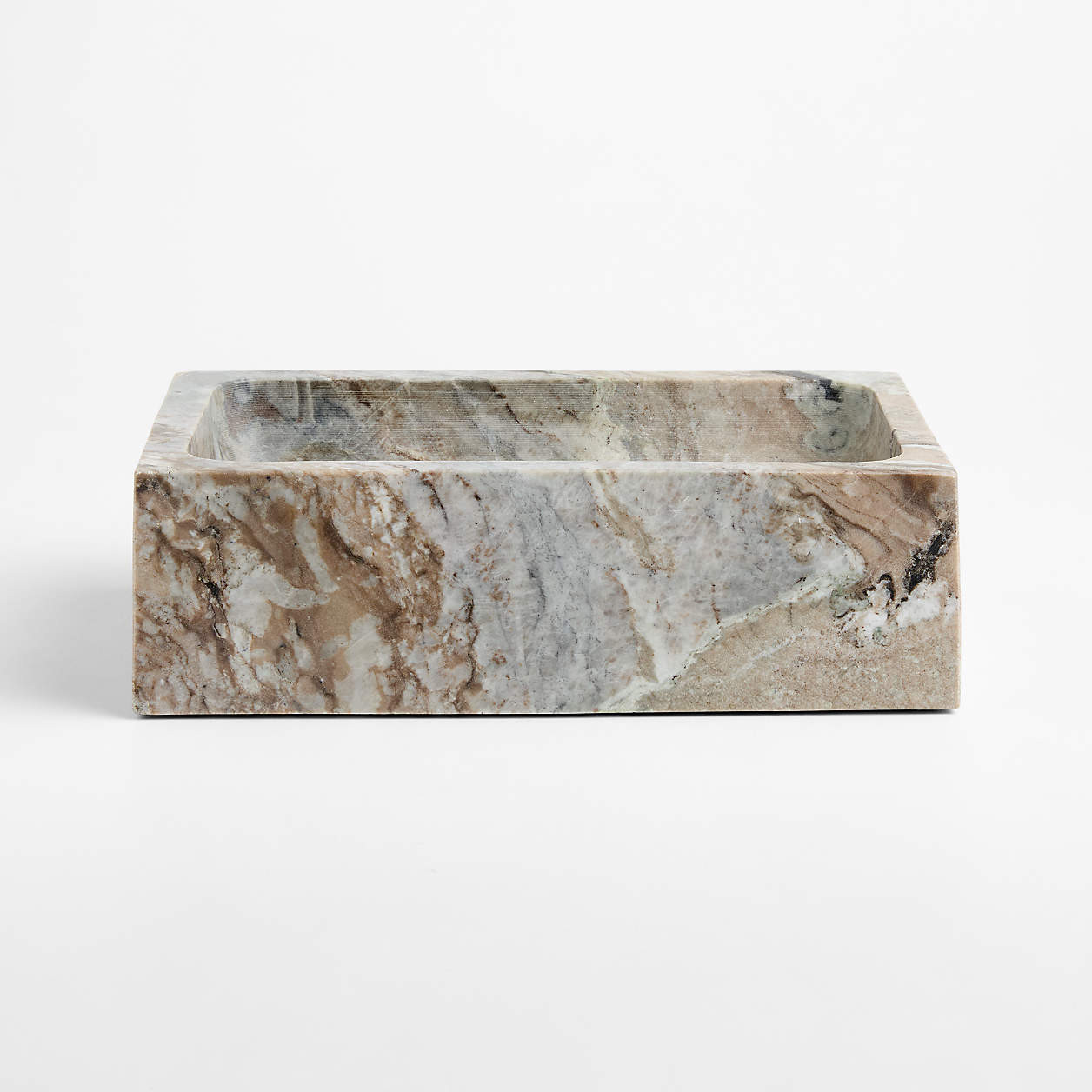 Rectangle Marble Decorative Catchall Tray | Crate & Barrel | Crate & Barrel