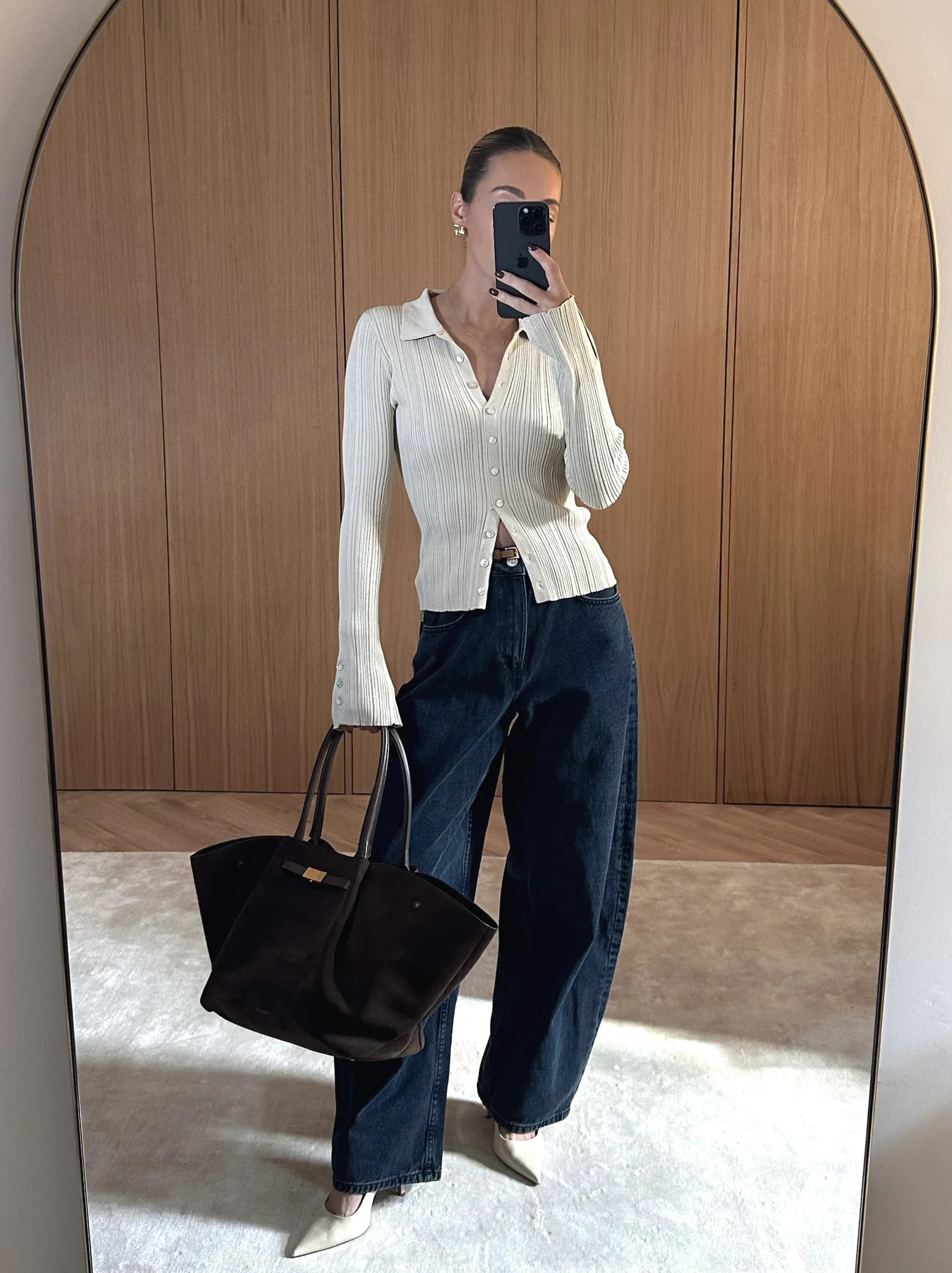 Denver Buttoned Long Sleeve Knit Top | Pretty Lavish (UK)