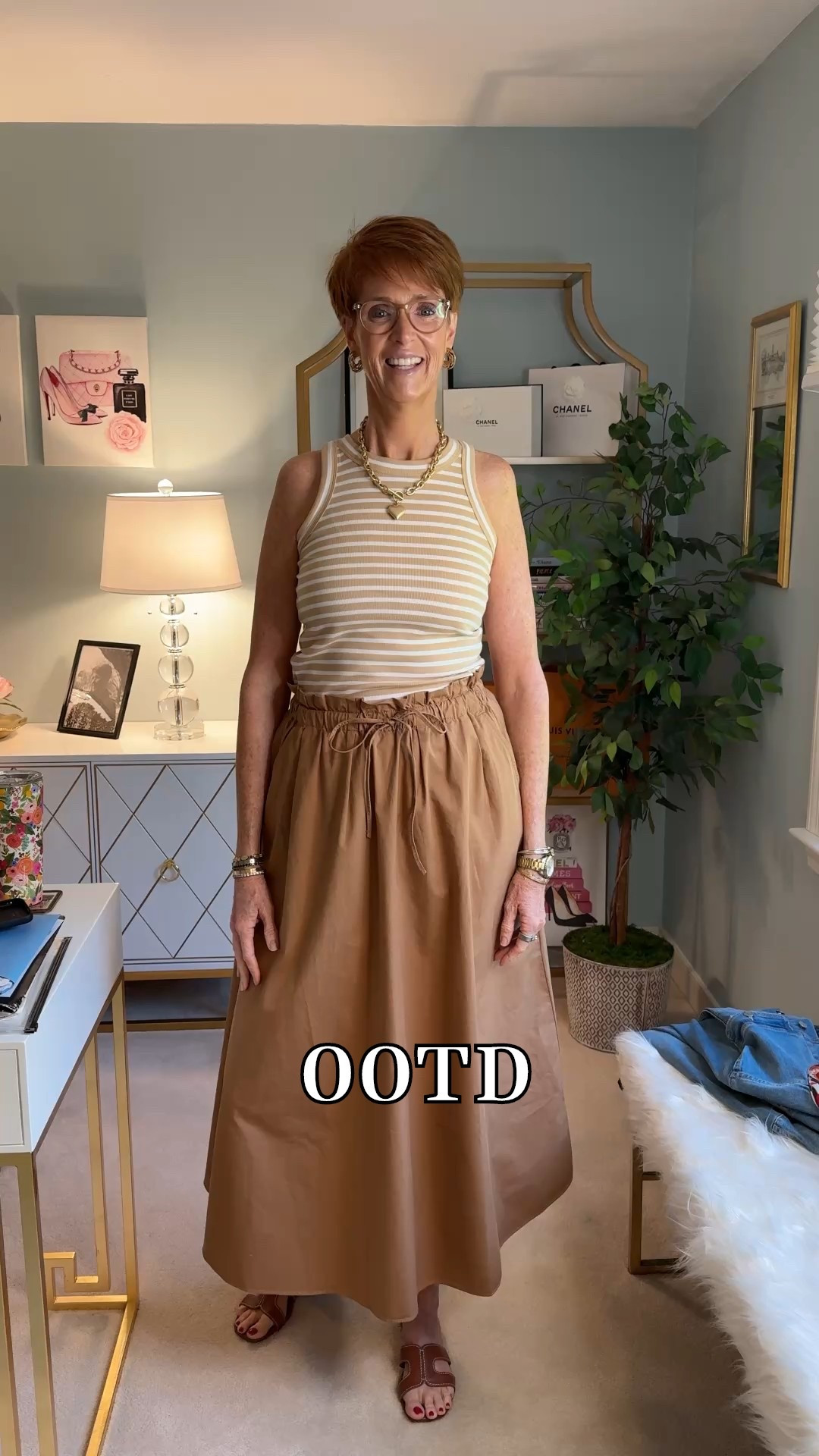 OOTD 

Sizing for this video :
Loft stripe tank size small
Loft skirt size medium

Hi friend! 👋 Thanks for your support! I’m so glad you’re here!
If you're tall, over 40, or just tired of fashion that doesn’t fit your life, you’re in the right place. I share classic, elevated outfit formulas that actually work on tall women (I’m 6’1” for reference!) and help you feel confident getting dressed again.
I am your resource for timeless, elevated fashion for women over 40 (and tall women)
Age: 55
Height: 6’1”
Tops: S/M
Bottoms: 8/10
Dresses: 8/M
Over 50 fashion, tall fashion, workwear, everyday outfits, timeless outfits, Classic Outfits



#LTKStyleTip #LTKSeasonal #LTKOver40