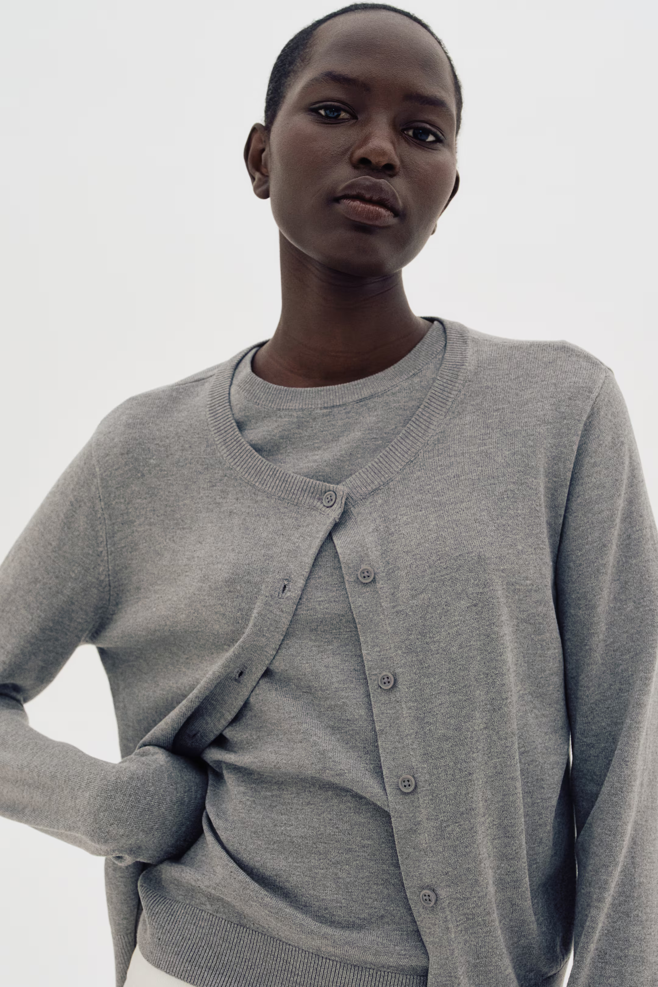 Fine-knit Cardigan - White/black striped - Ladies | H&M US | H&M (US + CA)