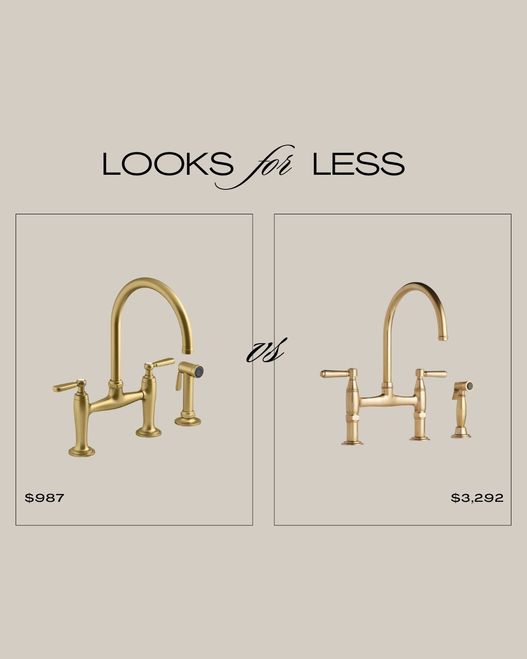 💧THE BRIDGE FAUCET COMEBACK—BUT MAKE IT BUDGET-FRIENDLY 💰✨

The bridge faucet is officially having a moment—and we are so here for it. With its vintage charm, elegant silhouette, and timeless appeal, this fixture is making a serious comeback in high-end kitchens (and hearts 🖤).

But here’s the tea: You don’t need to drop $3K on the Rejuvenation version to nail the look.
We found a nearly identical style for under $1,000 on Wayfair 🙌

👉 Same iconic bridge shape
👉 Same statement-making style
👉 Wayyy less impact on your renovation budget

Because at Covelle & Co., we believe great design shouldn’t come with sticker shock. Whether we're designing your dream home or prepping it to sell for top dollar, we always source smart, stylish pieces that look like a million bucks—without costing it.

🛁 Want the link? Drop a 💧and we’ll DM you the faucet find!
📥 Save this post for your next remodel inspo
🔁 Share with your design-loving bestie

#LooksForLess #DesignTips #CovelleAndCo #WayfairFinds #BridgeFaucet #KitchenDesignTrends #TimelessStyle #KitchenRenoOnABudget #RealEstateAndDesign #InteriorInspo #RealtorDesignerLife #BeforeYouRenovateTalkToUs

#LTKSeasonal #LTKHome #LTKStyleTip