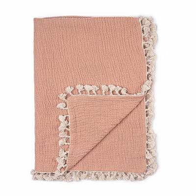 Crane Baby 6-Layer Muslin Baby Blanket with Tassel Edge | Target
