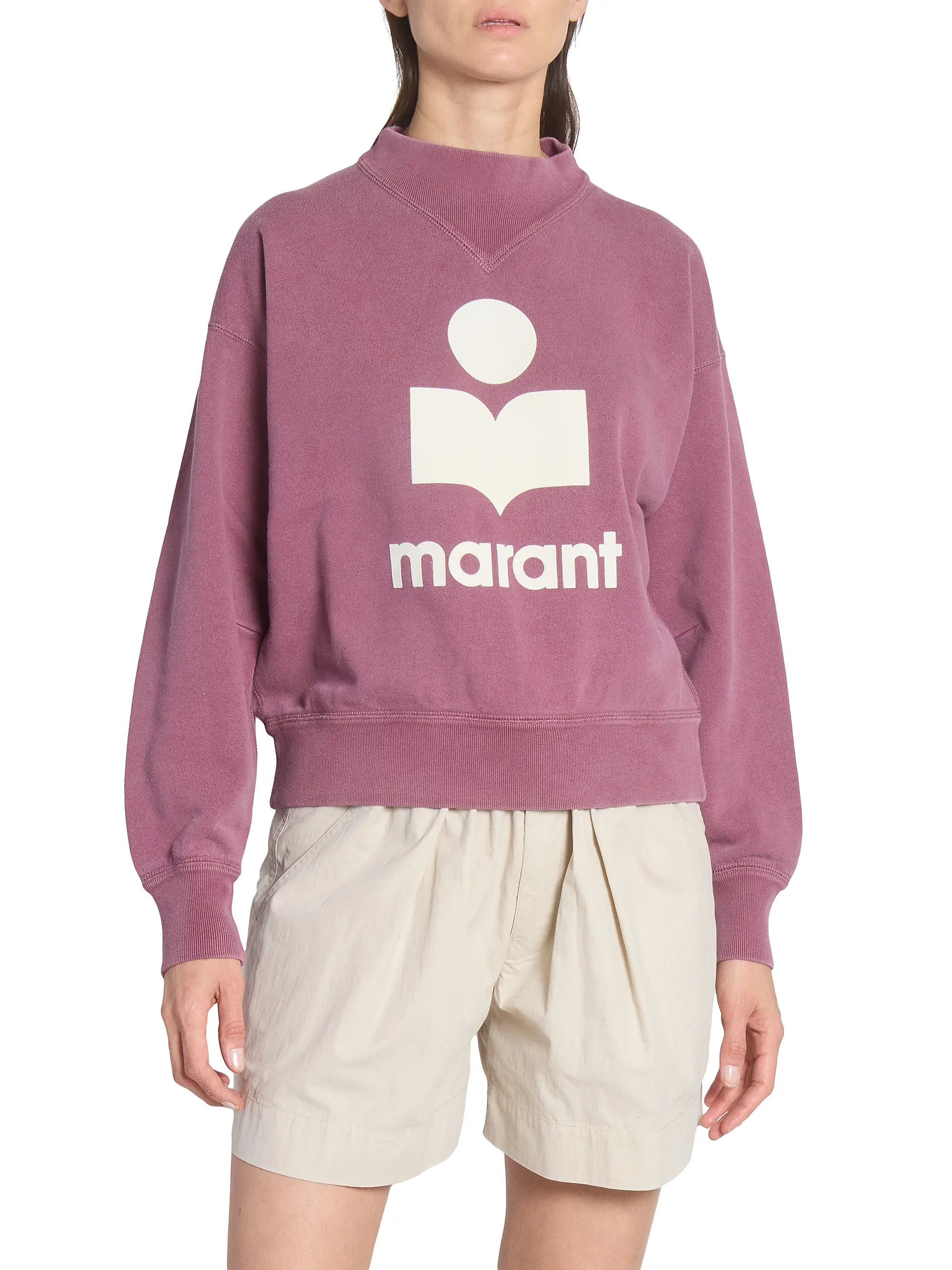 Isabel Marant Étoile Moby Logo Cotton-Blend Sweatshirt | Saks Fifth Avenue | Saks Fifth Avenue
