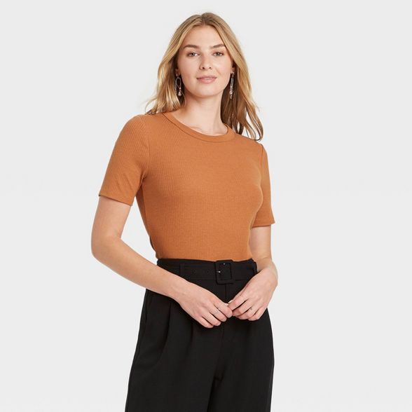 Women's Short Sleeve Rib T-Shirt - A New Day™ | Target