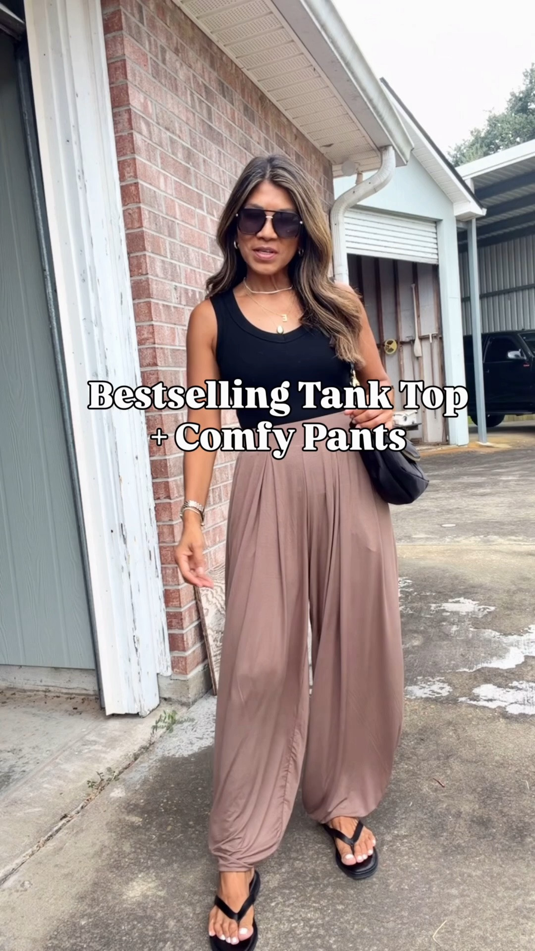I’m 5’2” 118#ish for reference 
Tank top in small
Pants in small color Brownie
Sandals size up 
Accesories and bag are linked
Summer outfit, Amazon finds, over 50 style, midlife fashion, petite fashion,midlife women, affordable fashion, fashion over40

#LTKOver40 #LTKPetite #LTKTravel