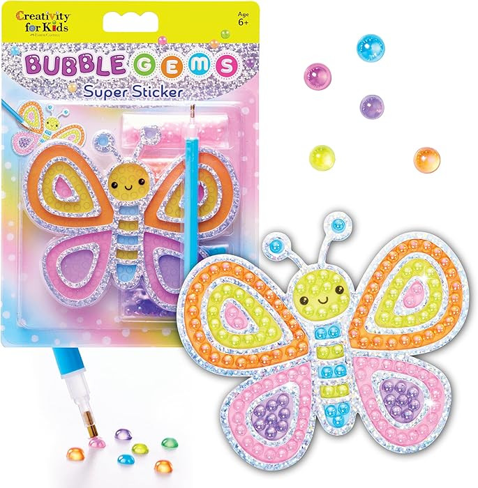 Creativity for Kids Bubble Gem Super Sticker: Butterfly - Mini Diamond Painting Kits for Kids, Ar... | Amazon (US)